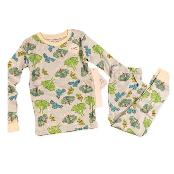 Burt s Bees Pajamas Burts Bees Nwt Kids Pajama Set Butterfly Print Size 4 Poshmark
